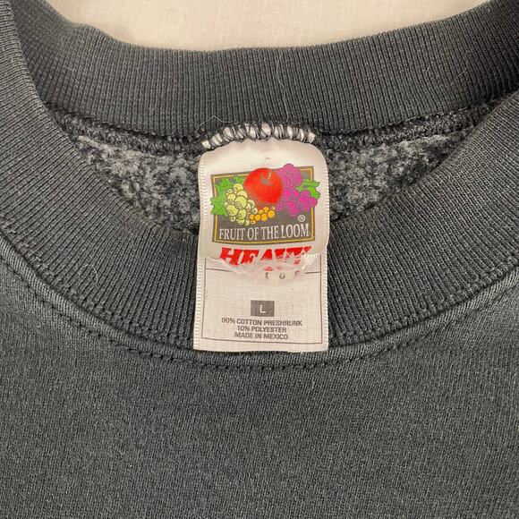 VTG 90s Motorcycle Toys for Tots Chicago Biker Sweatshirt size L Black - Picture 6 of 8